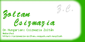 zoltan csizmazia business card